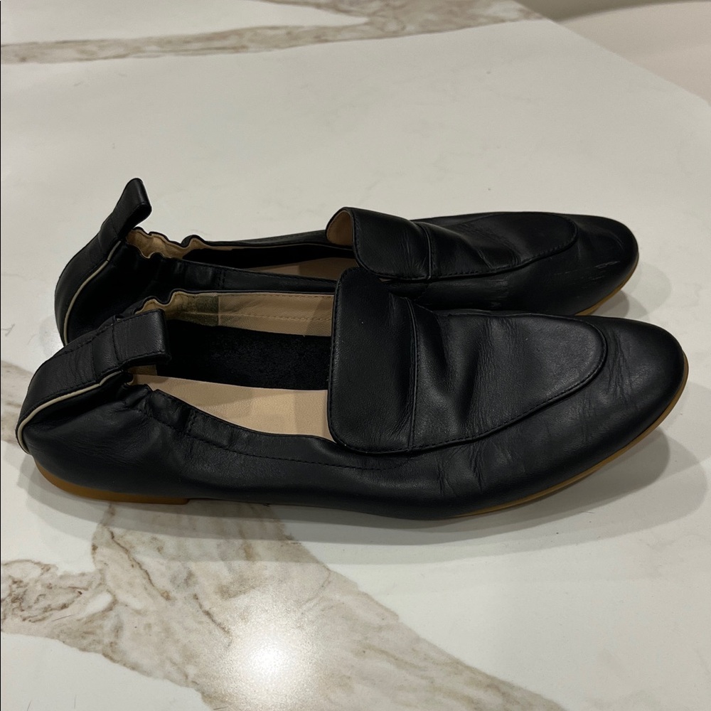 Everlane Black Leather Day Glove Loafer Shoes made in Italy